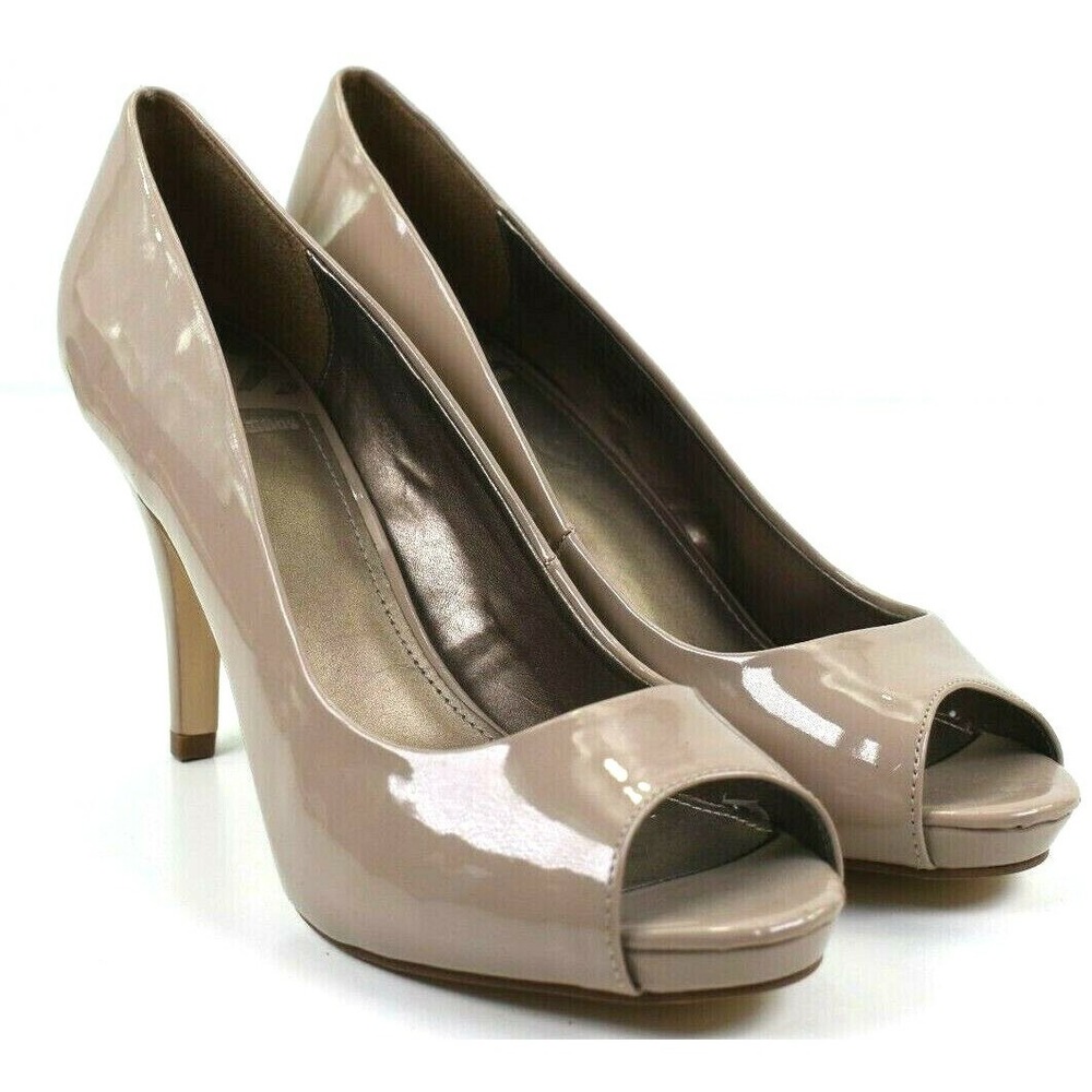 Fergalicious Grace Women's Nude Stiletto Heels Pumps Peep Toe Size 8.5 M